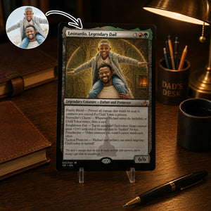 Custom Father's Day MTG Card - Personalized Legendary Dad Gift - Photo to Fantasy Art
