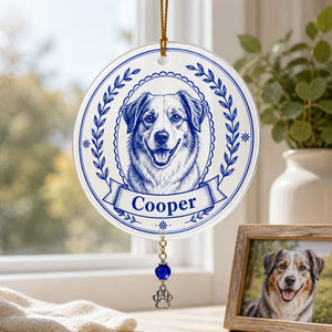 Custom Cobalt Pet Cameo Ornament - Personalized 1 Layered Suncatcher with Charm 57f977b5-2a04-4a5d-a96a-6c5f6cc59d2d.jpg
