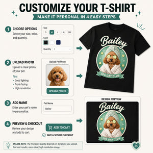 Custom Pet Spa Day Portrait Tee - Personalized T-shirt 5812db37-f9cb-4413-949f-fbd697bb3cd9.jpg