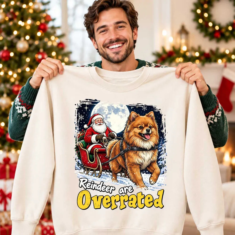 Funny Santa Dog Reindeer Are Overrated Upload Pet Photo - Personalized Shirt - Funny Christmas Gift For Dog Lovers 58154317-8a6d-4abc-8e10-2d465d715660-3c652c223e657d65757775716a767768140213747e7730373170181830222571692d3720656b65302e23332f657d767.webp