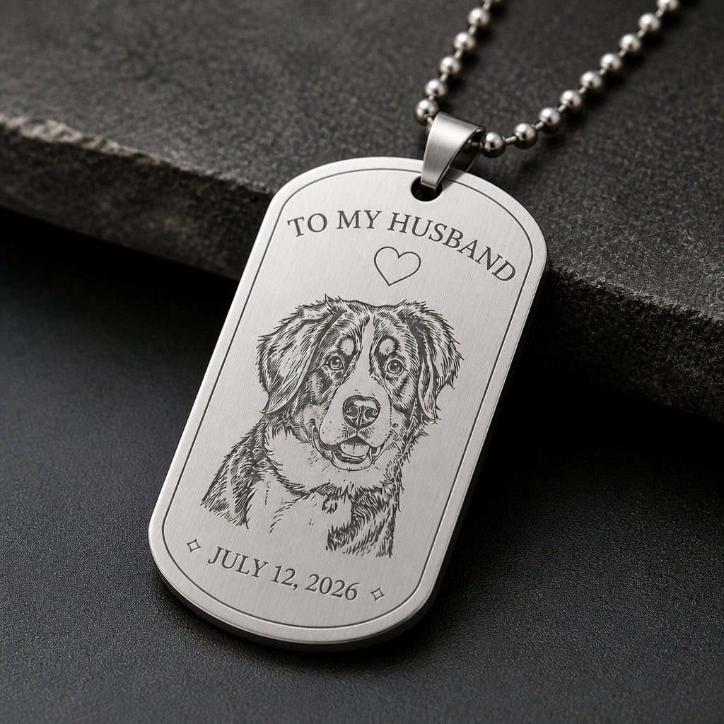 To My Husband Pet Portrait Engraved Dog Tag - Personalized Engraved Dog Tag 58266c17-7859-4646-bc4b-cb42d8eb6d3b.jpg