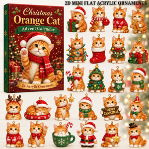 Christmas Orange Cat Advent Calendar 2026 - 24-Day Festive Countdown, Acrylic Charms Blind Box - Gift For Cat Lovers 58359788-a32f-411b-8482-0ea2a0490914-orange-cat-text.png