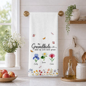 Make Life More Grand With My Lovely Kids - Personalized Kitchen Towel - Gift For Mom, Grandma 5844aa07-cd1f-4828-8345-279cc8e872da-banner-5.webp