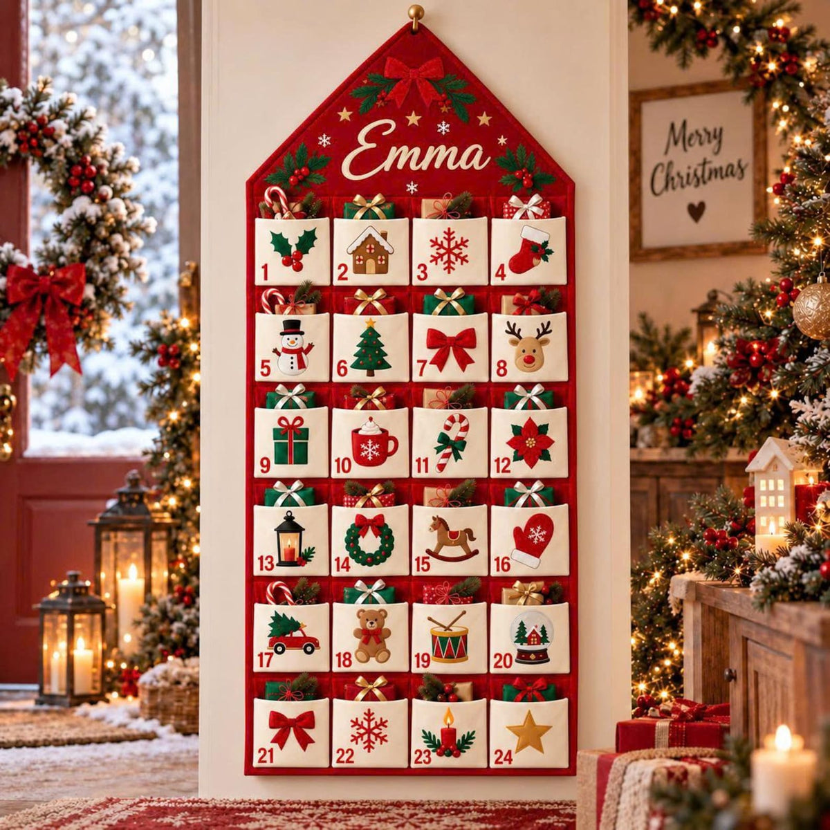 Personalized Advent Calendar for Kids, 24 Pocket Christmas Countdown Calendar, Custom Name Wall Hanging, Kids Holiday Decor 5846ed68-33f3-4be4-8bce-e372f2960ea4-il_1588xN.8613925085_hjjy.jpg