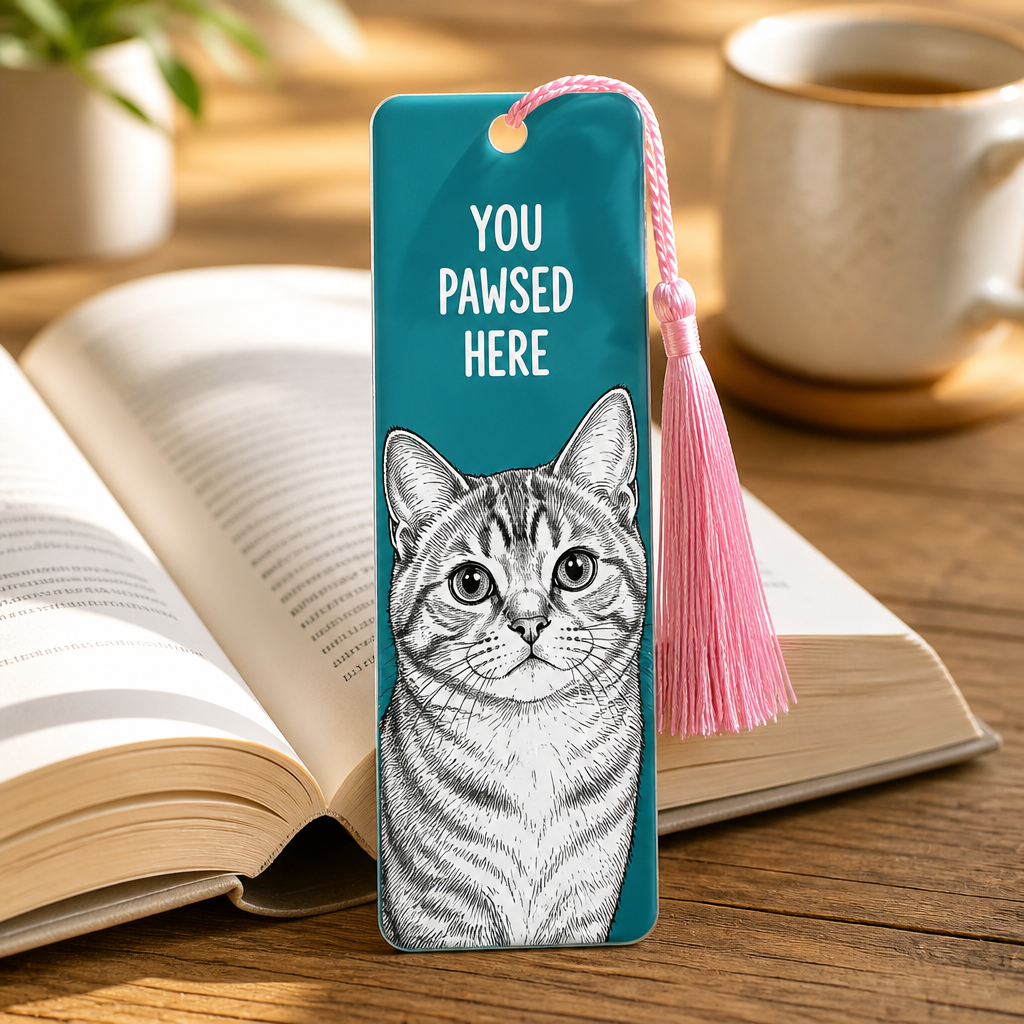 You Pawsed Here Custom Pet Portrait Acrylic Bookmark - Personalized Acrylic Bookmark 584f29c6-1f4d-48a9-9602-ac470cc45dc7.png