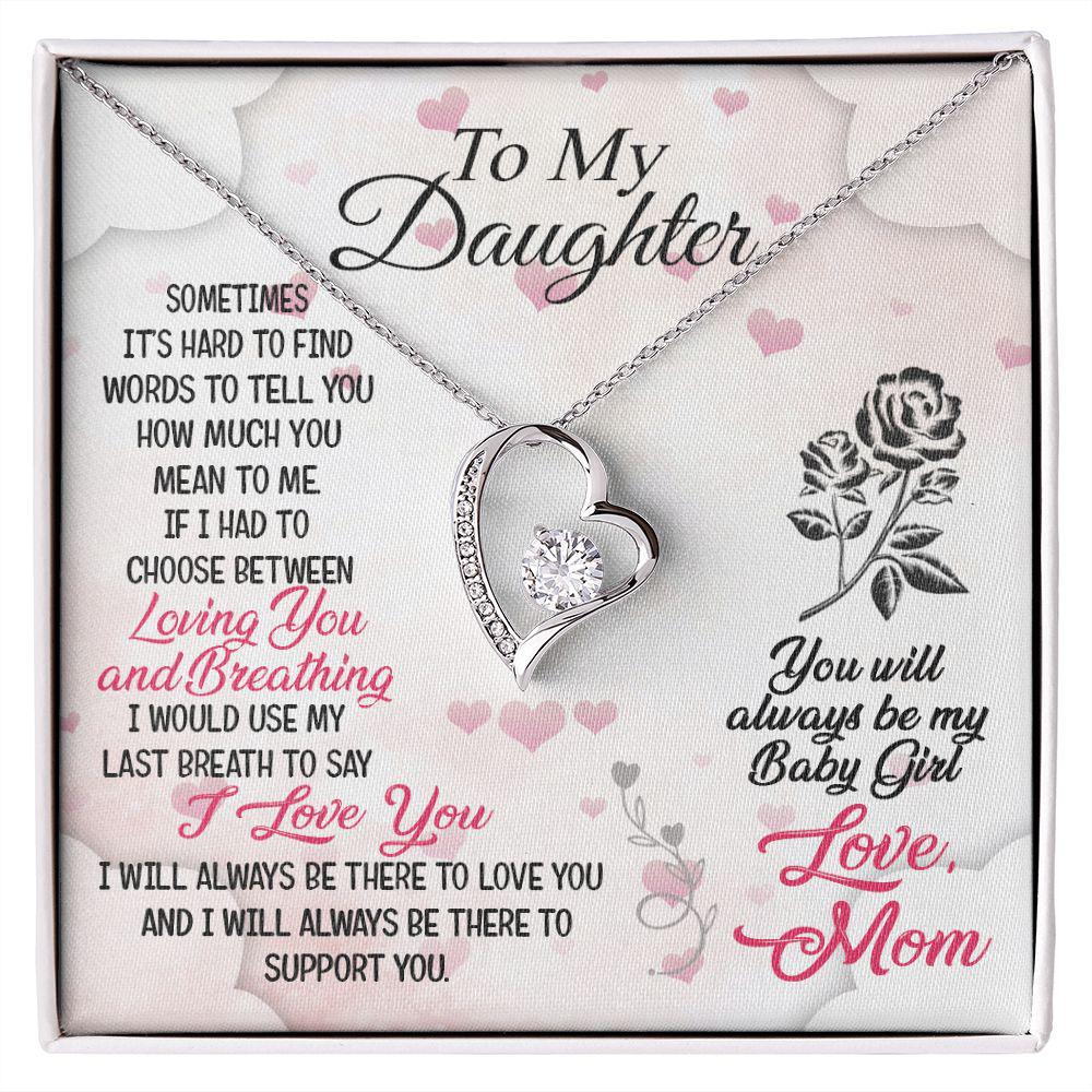 To My Daughter How Much You Mean To Me, Necklace With Message Card, Sentimental Gift For Daughter, Love From Mom. 585.jpg