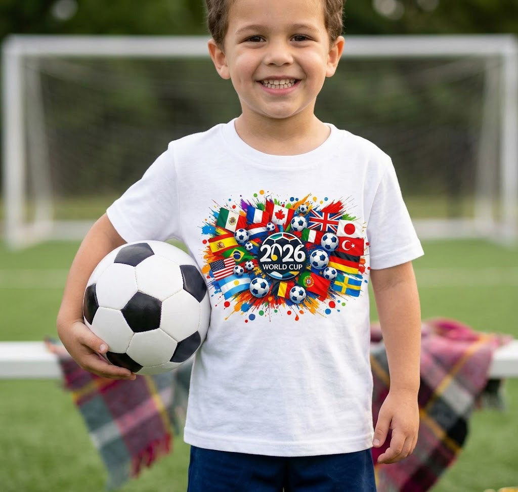 World Soccer 2026 T Shirt Adult Youth Toddler Game Usa Flag Clothing  Soccer Cup Fan Tee