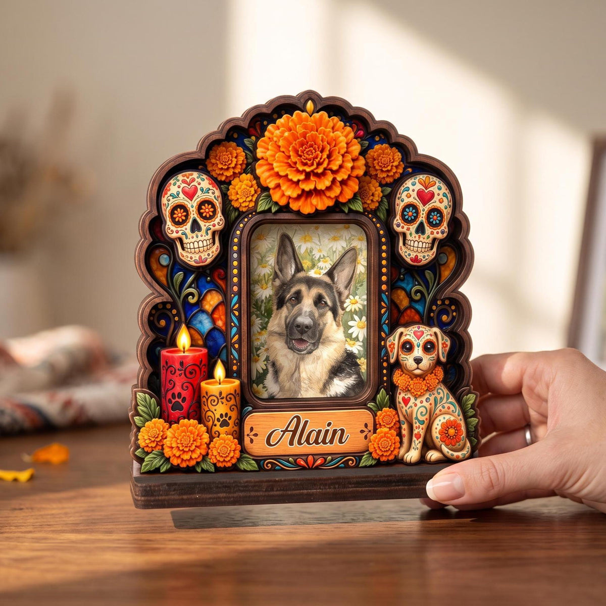Personalized Dog Ofrenda Frame, Pet Memorial Día de Muertos Keepsake, Custom Dog Photo Nicho Altar Shrine, Day Of The Dead Gift 588bd22d-6789-4674-9c03-9ae536ecfc29-3.jpg