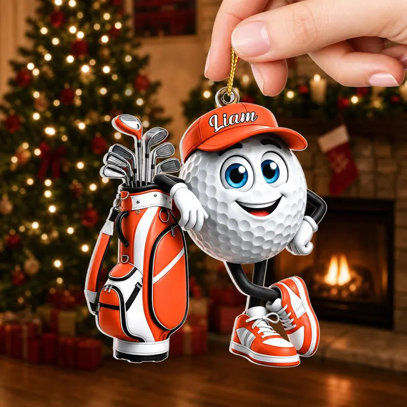 Golf Is My Happy Place - Personalized Golf Ornament, Custom Name Golf Lover Christmas Gift, 2D Flat Acrylic Xmas Tree Decor,Fun Holiday 588e1c71-5682-4613-a2bf-715a9043fd92-fdthuyrt-3-.webp