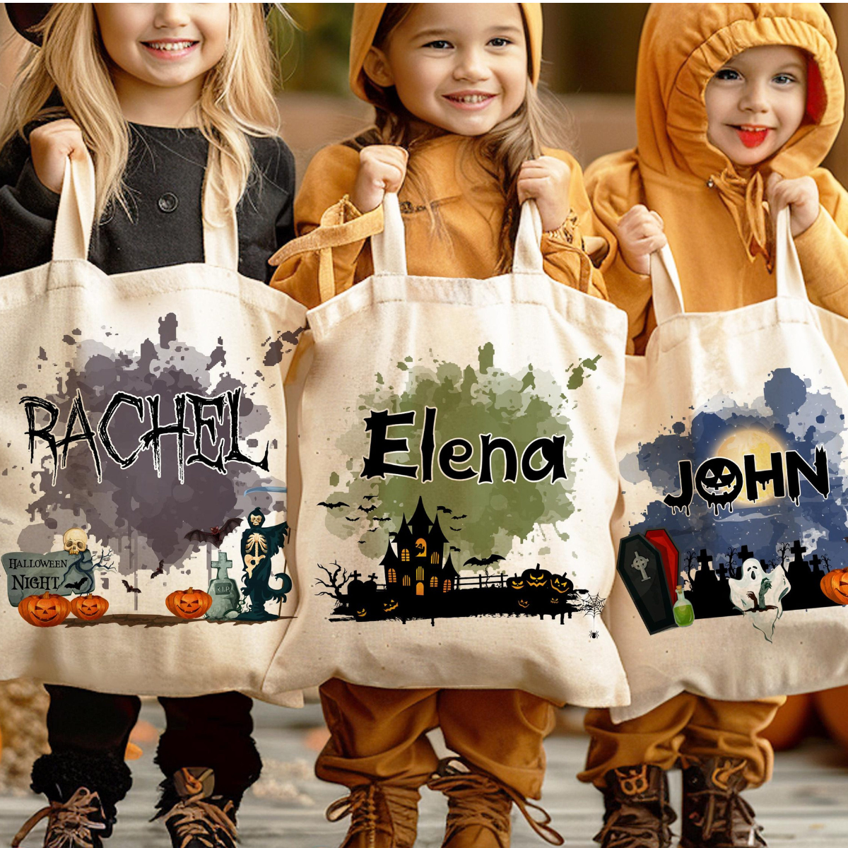 Personalized Halloween Tote Bag: Custom Trick or Treat Canvas Bag 588fe1bb-6efe-466c-a083-613291deba27-5.png
