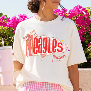 Custom School Spirit Shirts, Preppy Pennants Flag TShirt, Girly Coquette Mascot Pennant Flag, Back To School Tee, Matching Team Shirts 589e2af9-f886-473b-a01e-b8e061052809-6.jpg