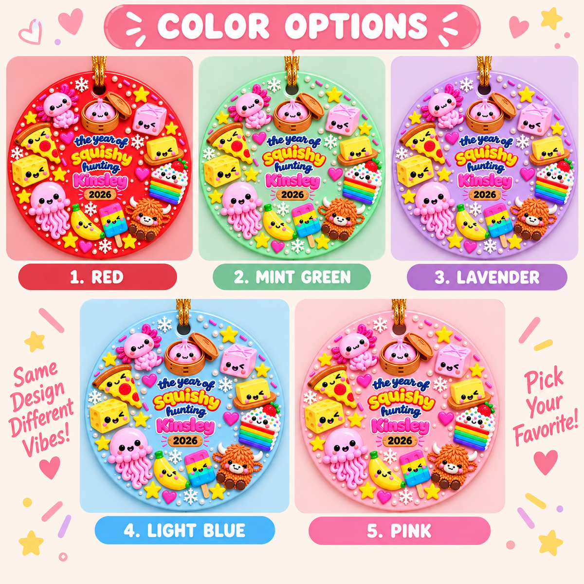 Personalized The Year Of Squishy Hunting 3D Relief Ornament, Funny Xmas Squishy 2026 Gift For Kids, Squishy Lovers, Dumpling Kids Keepsake 58a8af2f-5c89-4aff-b476-002bfd81215c-12d20354-ad45-4564-816c-74b2e3d514d7.png