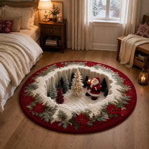 Christmas Santa Quilted Round Mat, Santa Claus 3D Illusion Rug, Christmas Tree Skirt, Holiday Floor Decor, Winter Rug, Christmas Rug 58ac7307-092c-49c3-b4cb-245ee563125c-xcvxvg-2-.webp