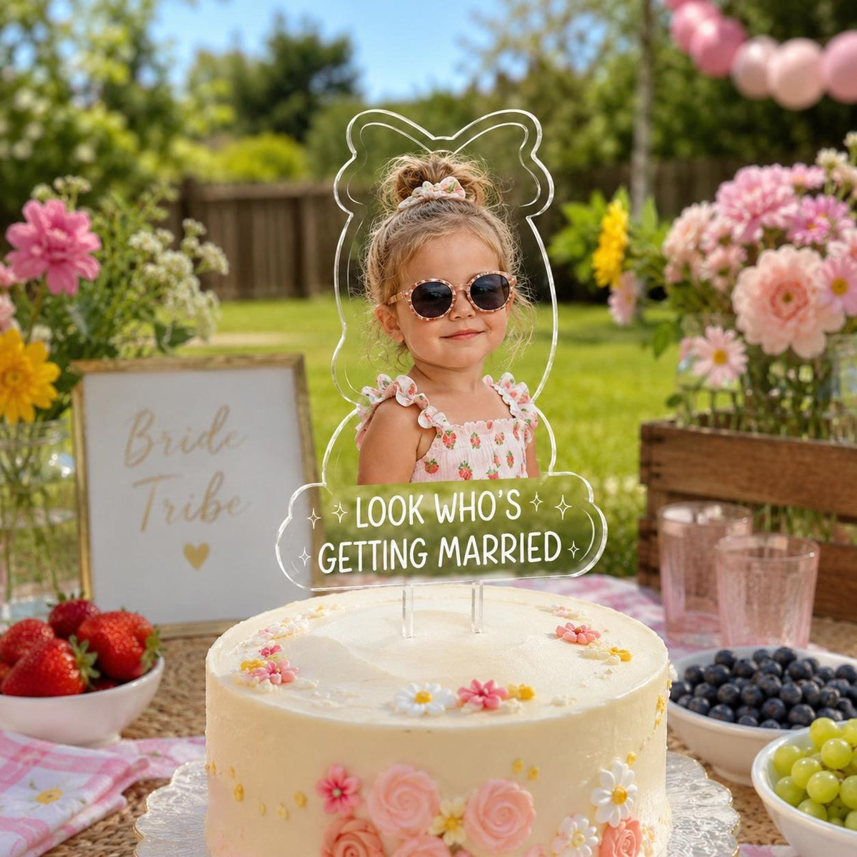 Personalized Bachelorette Cake Topper, Custom Photo Look Who's Getting Married Acrylic Cake Decor, Future Mrs Sign, Bridal Shower Party 58b455db-e59f-48a8-85dc-07cc9405a6f9-5.jpg