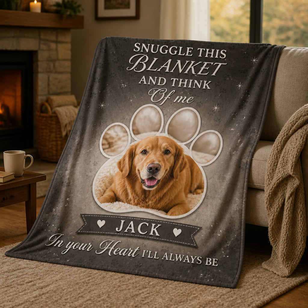 Pet Memorial Photo Blanket – Snuggle This Blanket And Think Of Me - Personalized Blanket 58bdf157-3330-4e26-b52a-8ef87c858718.jpg