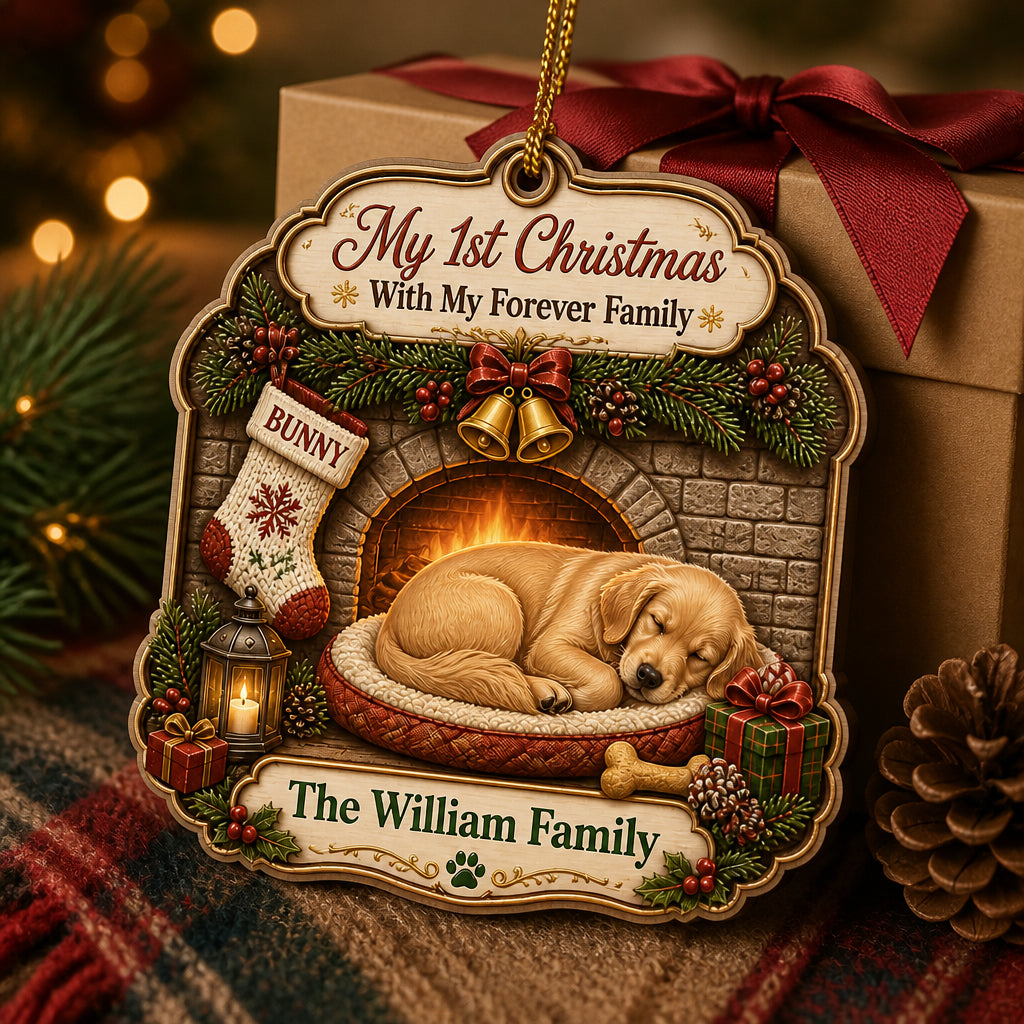 My 1st Christmas With My Forever Family — Custom Pet Portrait & Family Name 3‑Layer Wood Ornament - Personalized 3-Layered Wood Ornament 58c55150-198c-43d7-863c-52877ab639c5.jpg
