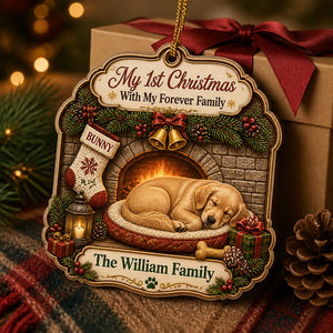 My 1st Christmas With My Forever Family — Custom Pet Portrait & Family Name 3‑Layer Wood Ornament - Personalized 3-Layered Wood Ornament 58c55150-198c-43d7-863c-52877ab639c5.jpg