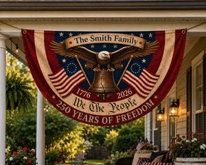250th Anniversary Bunting Flag, 250th Anniversary Banner, We The People 1776 2026, Patriotic Porch Fence Semiquincentennial Decor