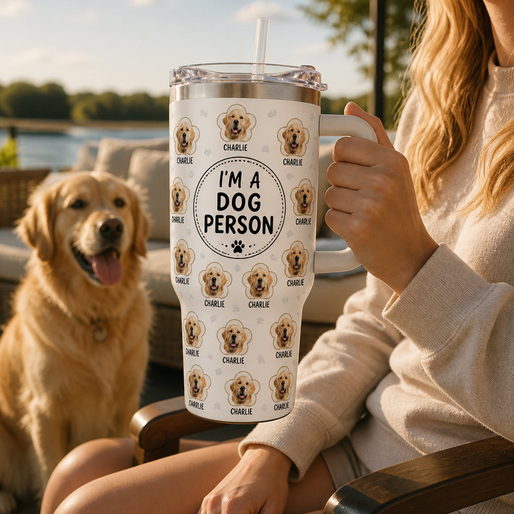 I'm A Dog Person Pet Photo Pattern 40oz Tumbler - Personalized 40 oz Stainless Steel Tumbler 58ecae5e-44a9-47ef-b2ab-6f1ec490d3aa.jpg