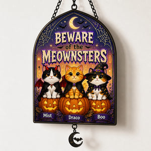 Beware of the Meownsters — Custom Pet Halloween Garden Flag - Personalized 1 Layered Suncatcher with Charm 59090685-e7f4-4bc1-8c8c-7331350ae361.jpg
