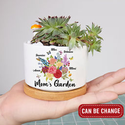Plant Pot - Mom's Garden Flowers Plant Pot - Mother's Day Gifts, Birthday Gifts, Gifts For Mom, Grandma