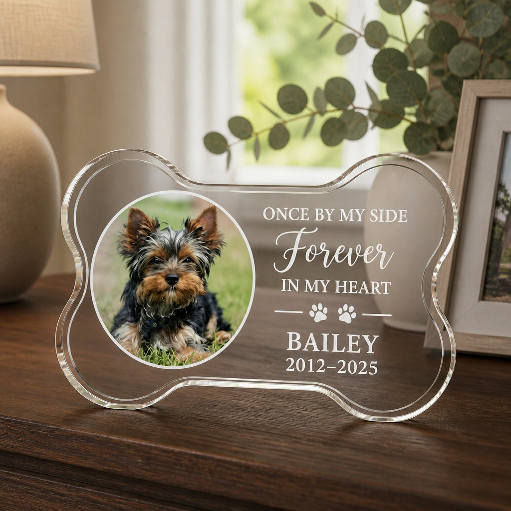 Personalized Pet Memorial Bone Acrylic Plaque — Photo, Name & Years - Personalized Custom Shape Acrylic Plaque 592212cb-416a-43e0-87d4-ac1c5498a2dd.jpg