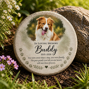 Custom Pet Memorial Stone – In Loving Memory Pawprints - Personalized Memorial Stone 5924bd0b-dcd5-430d-aa1b-b260828f1130.jpg