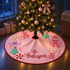 Custom Christmas Pinky Tree Skirt With Your Family Name, Gift For Family 592c40b4-13ee-4a83-9d29-745d2d0e6eae-y6.png