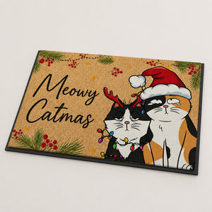 Meowy Catmas Holiday Cats Doormat - Doormat 5934b8c4-1829-4d59-9369-7a6f23bcea6c.jpg