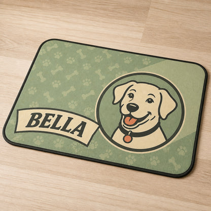 Personalized Pet Feeding Placemat – Retro Bones Badge - Personalized Placemat 59400187-5aaf-460d-90d2-31245eac1624.jpg