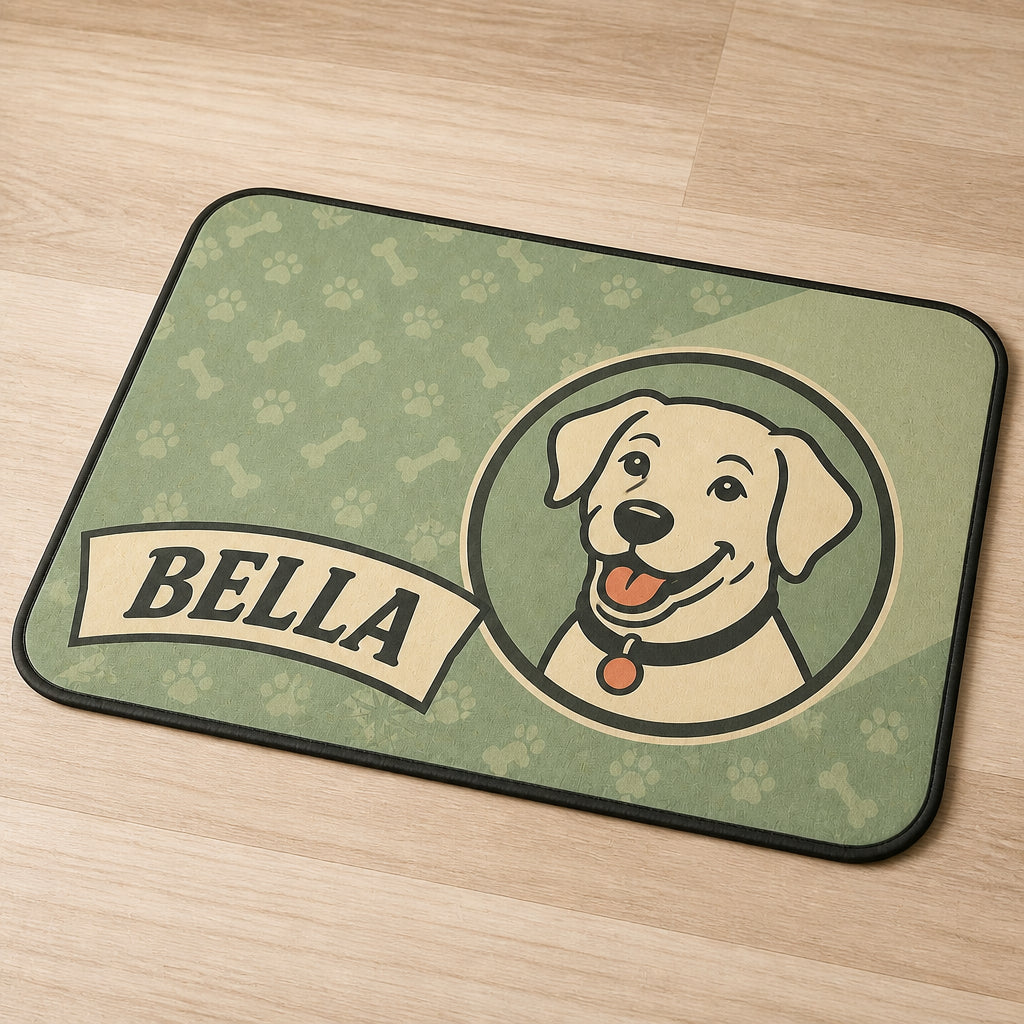 Personalized Pet Feeding Placemat – Retro Bones Badge - Personalized Placemat 59400187-5aaf-460d-90d2-31245eac1624.jpg
