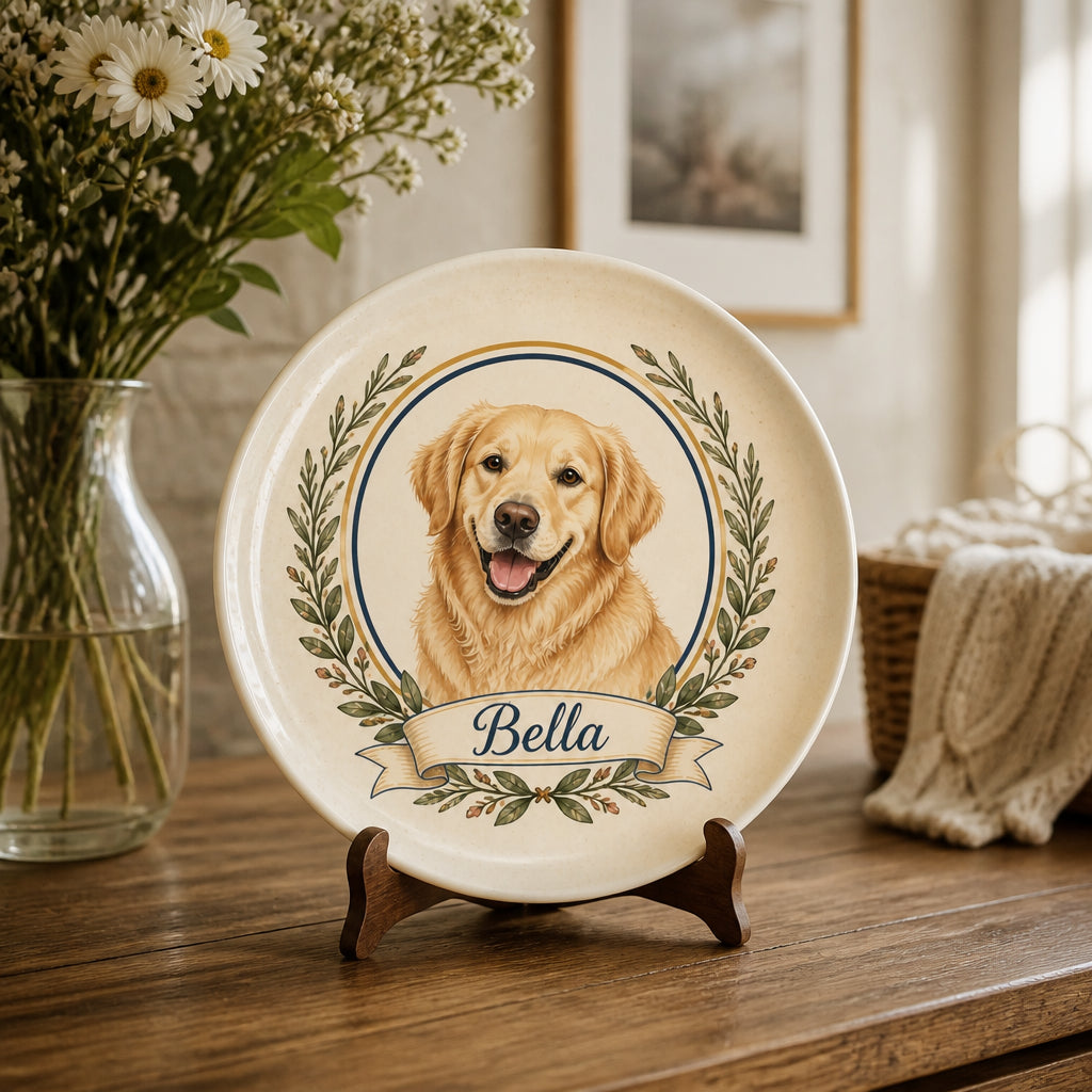 Personalized Pet Portrait Ceramic Plate – Custom Photo + Pet Name - Personalized Personalized Ceramic Plate 59485fd5-b529-4c86-8ba2-4d8893d27917.jpg