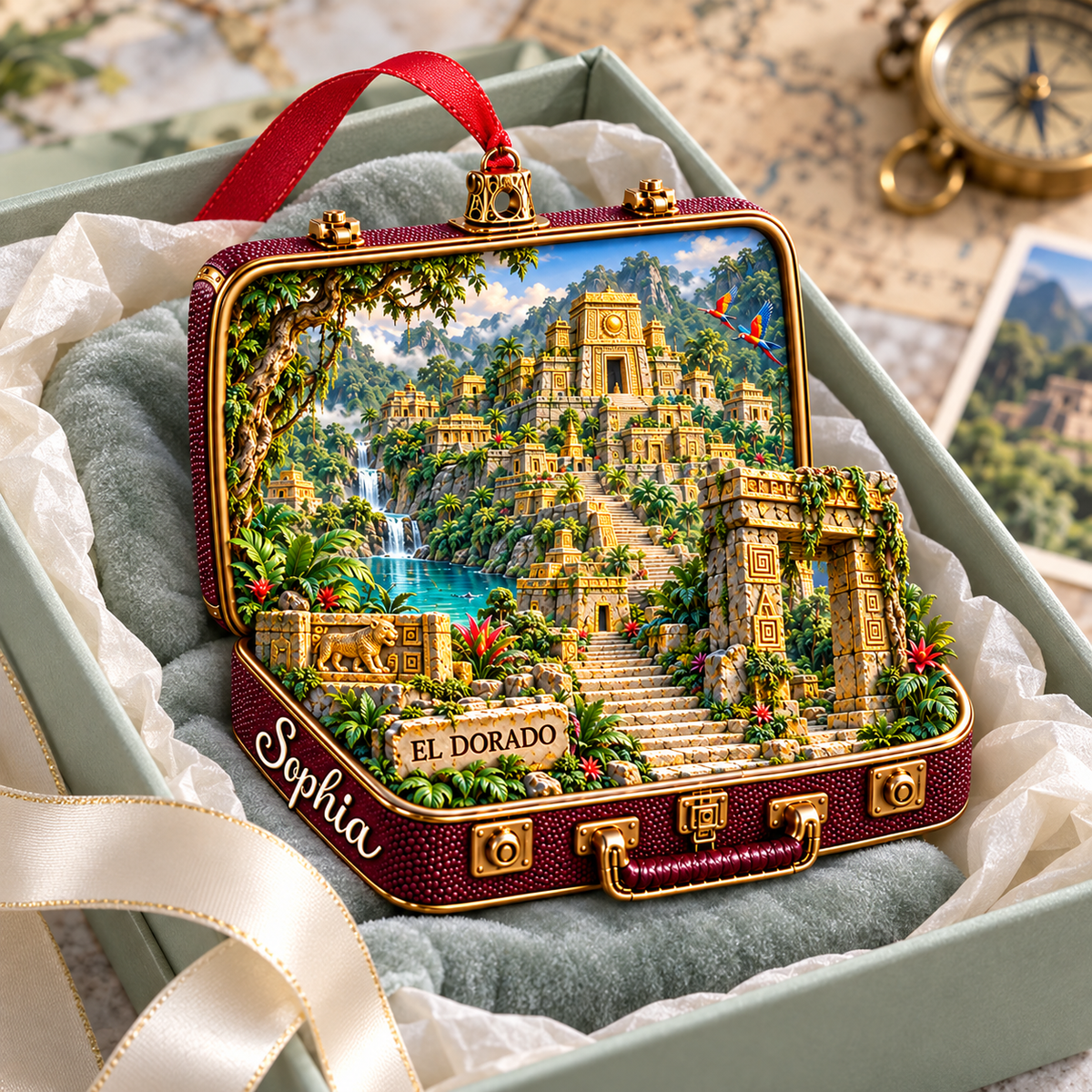 Personalized El Dorado 3D Suitcase Christmas Ornament – Lost City of Gold Keepsake & Gift for Adventure Lovers 5956a213-7225-4022-a1bc-c4a736146650-El-Dorado-ornament-in-a-gift-box-3.png