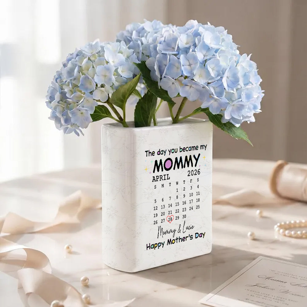 The Day You Become My Mommy - Personalized Ceramic Book Vase 595e90c8-2ba3-4ab7-8b8e-ade3c603bd58-mk3-6-.jpg