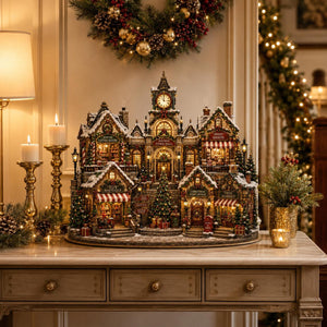 Christmas Village Wooden Block Decor, Holiday Town Hall Display, Rustic Winter Mantel Ornament, Festive Tabletop Gift Decor 5966aa9e-b5ca-4c1a-bbe1-128e11169108-1.jpg