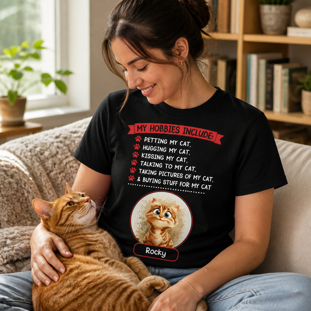 Cat Lover Hobbies Tee – Personalized Pet Portrait & Name - Personalized T-shirt 59714909-1dc5-468b-8242-eac25331c0d4.jpg