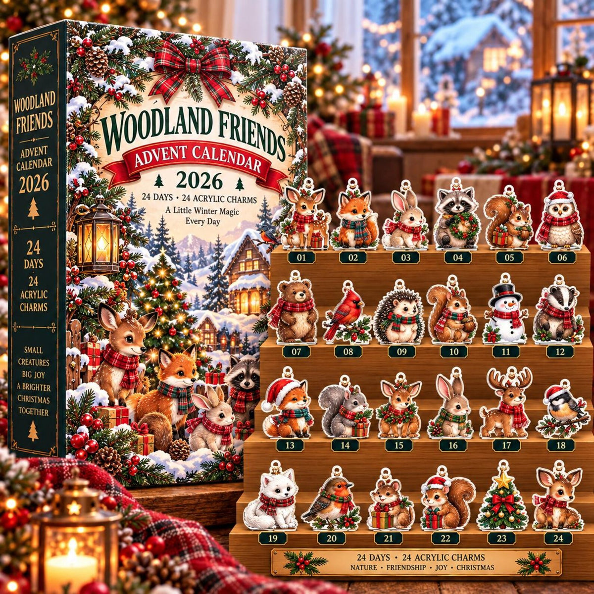 Woodland Friends Advent Calendar 2026, 24 Days of Winter Animal Acrylic Ornaments, Cute Christmas Countdown Gift for Nature Lovers 598ae536-3c3e-464e-9ea8-efce3ffe5f58-il_1588xN.8640077025_12oe.jpg