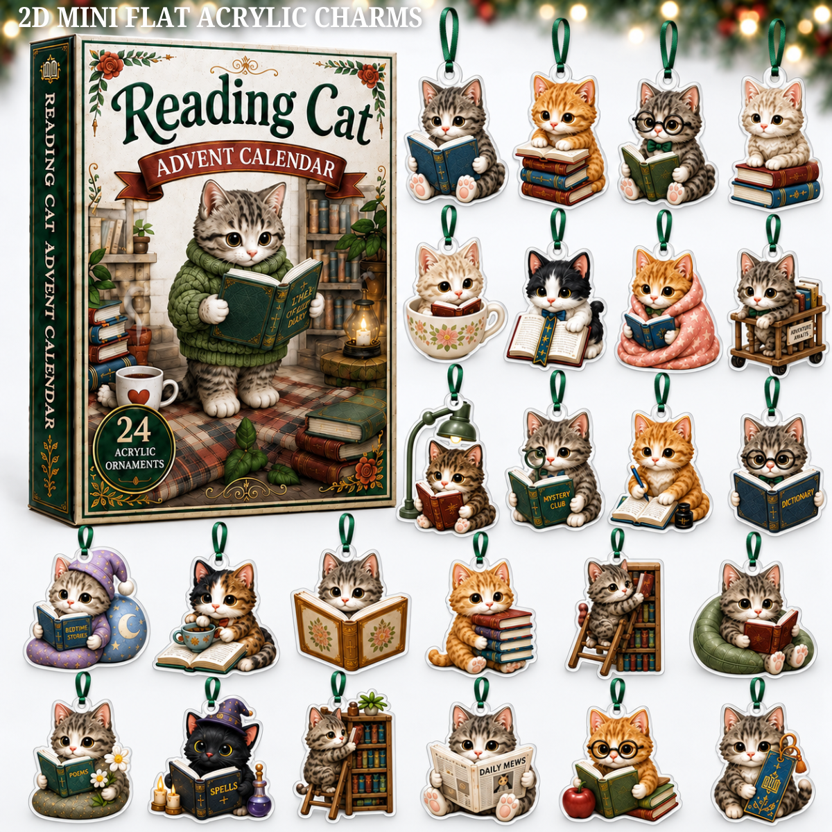 Reading Cat Advent Calendar 2026 - 24-Day Festive Countdown, Acrylic Charms Blind Box - Gift For Cat Lovers 599ee932-885c-4983-bfe5-2280005bcb59-reading-cat-text.png