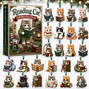 Reading Cat Advent Calendar 2026 - 24-Day Festive Countdown, Acrylic Charms Blind Box - Gift For Cat Lovers 599ee932-885c-4983-bfe5-2280005bcb59-reading-cat-text.png