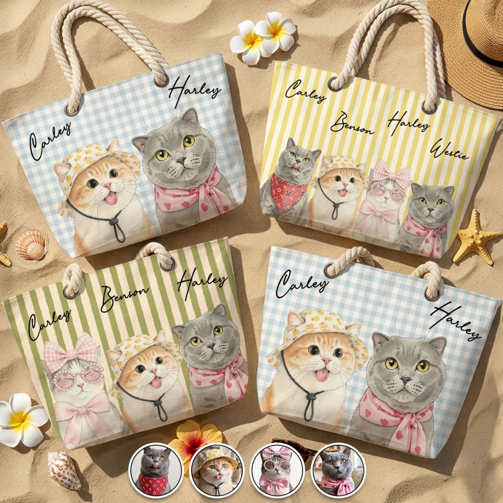 Beachside Kitties - Personalized Beach Bag - Summer Gift For Cat Lovers 59a2dd9a-ba14-4e82-a053-63f02baed5d8-2.webp