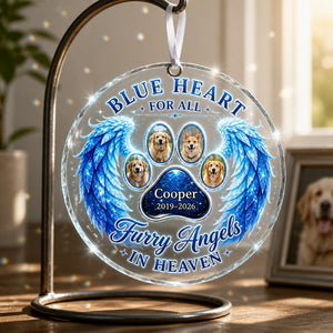 Blue Heart Furry Angels Memorial Suncatcher (Photo + Name) - Personalized Suncatcher Ornament 59a320d8-ff1b-4bd1-957b-010d5de0dd75.jpg