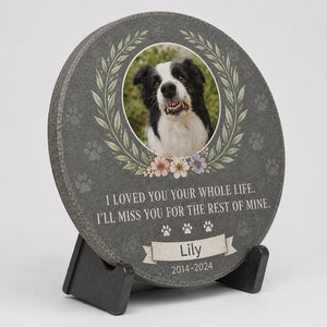 Pet Memorial Stone with Photo, Name & Years – "Loved You Whole Life" - Personalized Memorial Stone 59a698bf-2354-4991-8a9c-18b295f31bcd.jpg