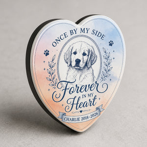 Pet Memorial Heart Fridge Magnet – Once By My Side - Personalized Custom Shape Fridge Magnet 59ad6aa0-4b10-4293-b46c-55d0149f27d8.jpg