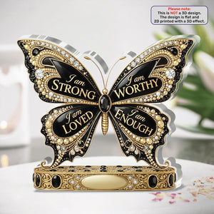 I Am Strong - Christian Gifts for Girls Personalized Custom Shaped Acrylic Plaque