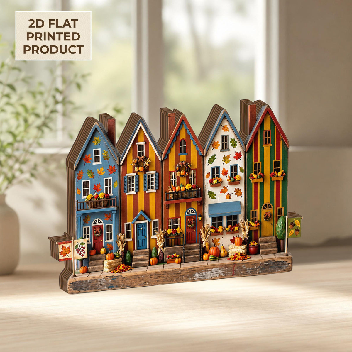 Autumn Village 2D FLAT Wooden Block Decor, Fall Harvest House Shelf Sitter, Pumpkin Season Village, Rustic Thanksgiving Mantel Decor 59cefac5-04f8-40f6-bf44-c7ea173faba7-4.jpg
