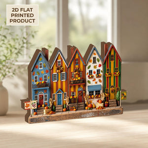 Autumn Village 2D FLAT Wooden Block Decor, Fall Harvest House Shelf Sitter, Pumpkin Season Village, Rustic Thanksgiving Mantel Decor 59cefac5-04f8-40f6-bf44-c7ea173faba7-4.jpg