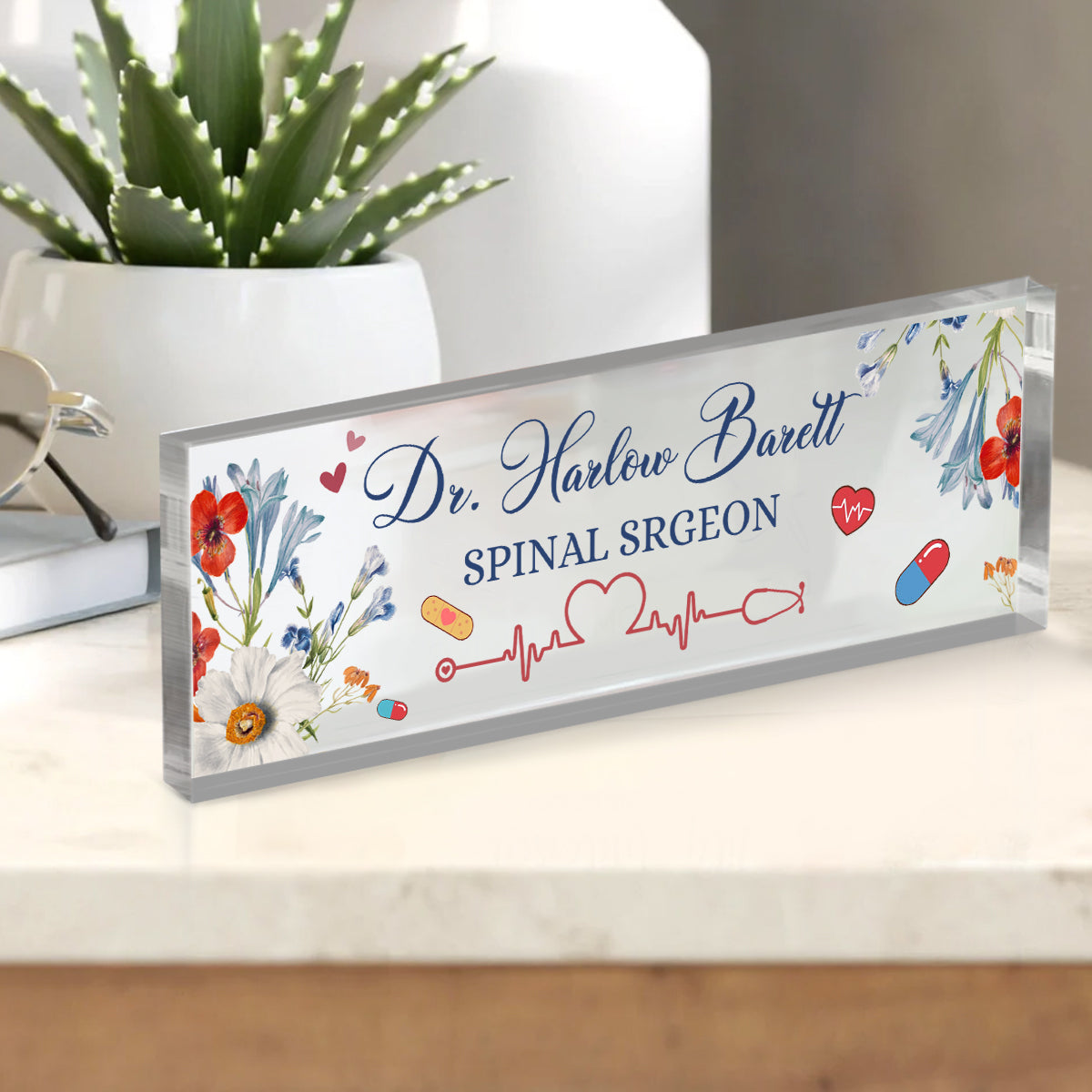 Personalized Medical Career Desk Name, Nursing Doctor Medical Physician Desk Plaque, Doctor Desk Decor, Custom Nurse & Doctor Gift