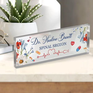 Personalized Medical Career Desk Name, Nursing Doctor Medical Physician Desk Plaque, Doctor Desk Decor, Custom Nurse & Doctor Gift