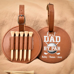 Best Dad By Par - Personalized Golf Tee Bag - Gift For Golf dad, Gift For Father, Grandfather, Father's Day Gift