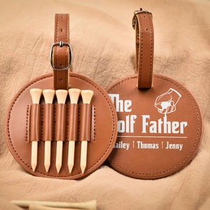 The Golf Father - Personalized Golf Tee Bag - Gift For Golf dad, Gift For Father, Grandfather, Father's Day Gift